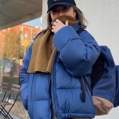 iamstudio 6518新国标90白鸭绒超蓬松保暖泡芙连帽羽绒服