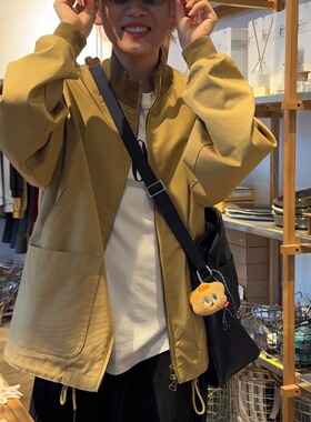 iamstuido 私服毒家定制2200高品质电光系列卡其色短款防风外套