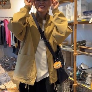 iamstudio 防風外套 私服毒家定制2200高品質電光系列卡其色短款
