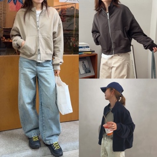 简约气质款 iamstudio 双头拉链卫衣 小立领短款 8023老粉口碑款