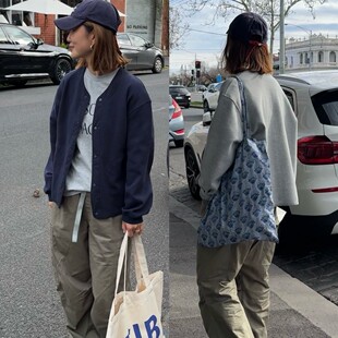 日系华夫格外套开衫 iamstudio 毒家定制7930极简风360克重