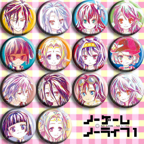 游戏人生 NOGAMENOLIFE 动漫徽章胸章 二次元周边吧唧定制非挂件