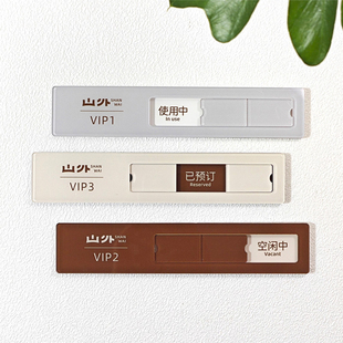 会议室办公室公司部门办公室定制空闲中使用中状态提示牌定制门贴