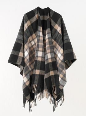 Fashionable ethnic shawl scarf for men and women with split