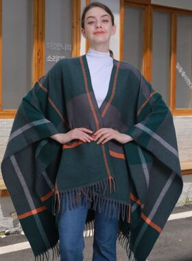 Classiclineplaidshawlnew