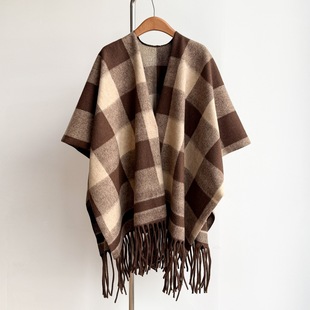 women square sense with for cloak shawl patterned Grid