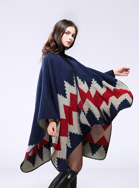 Hand sewn hem thickened extended cape air conditioning warm