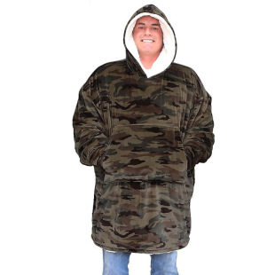 camouflage print loose hooded hood Adult warm leopard