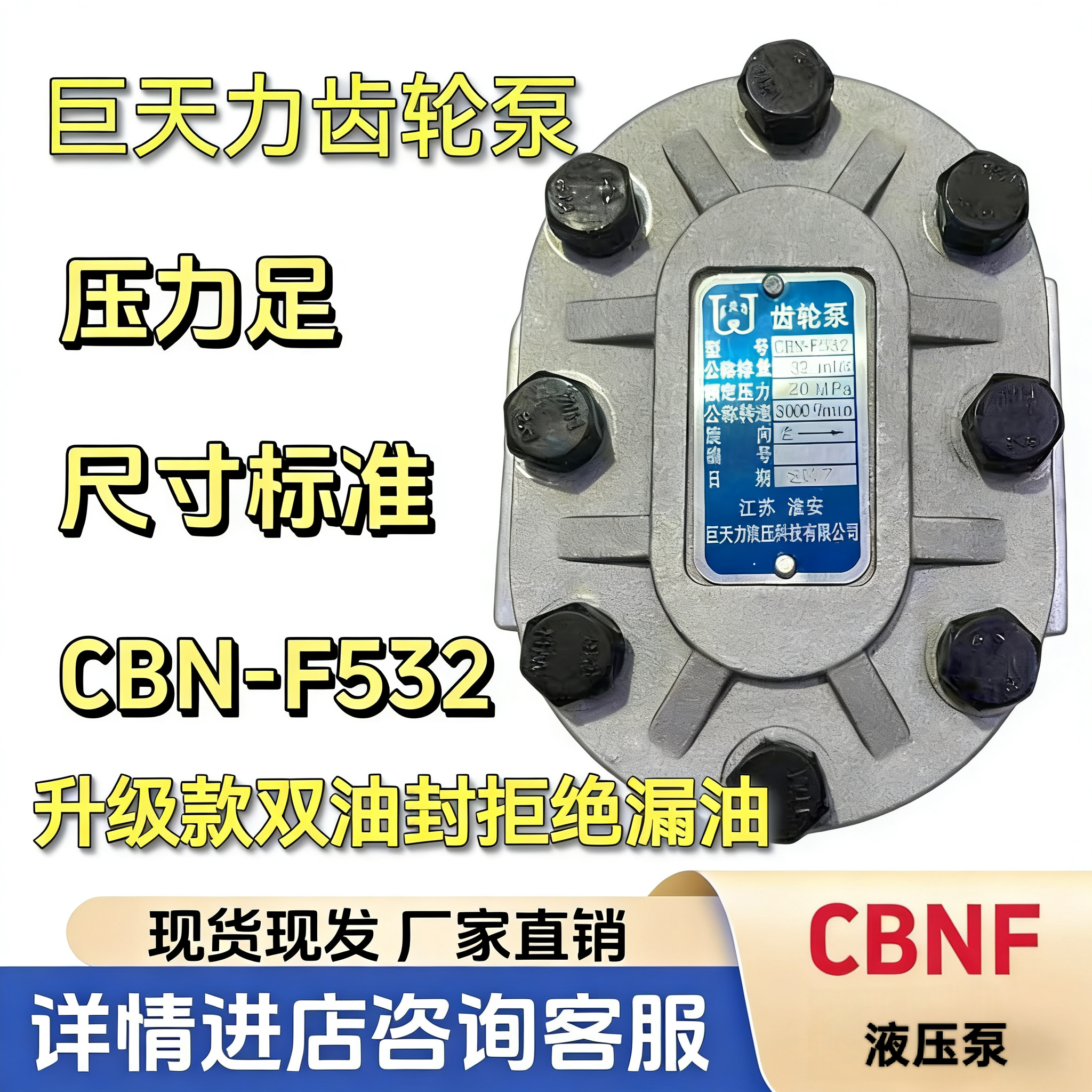船用CBN一F532高压齿轮泵液压油泵泵头实拍船舶液压舵机配件船配