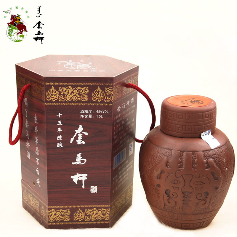 套马杆白酒45度1500ml*4坛十五年陈酿白酒整箱内蒙古赤峰原浆酒