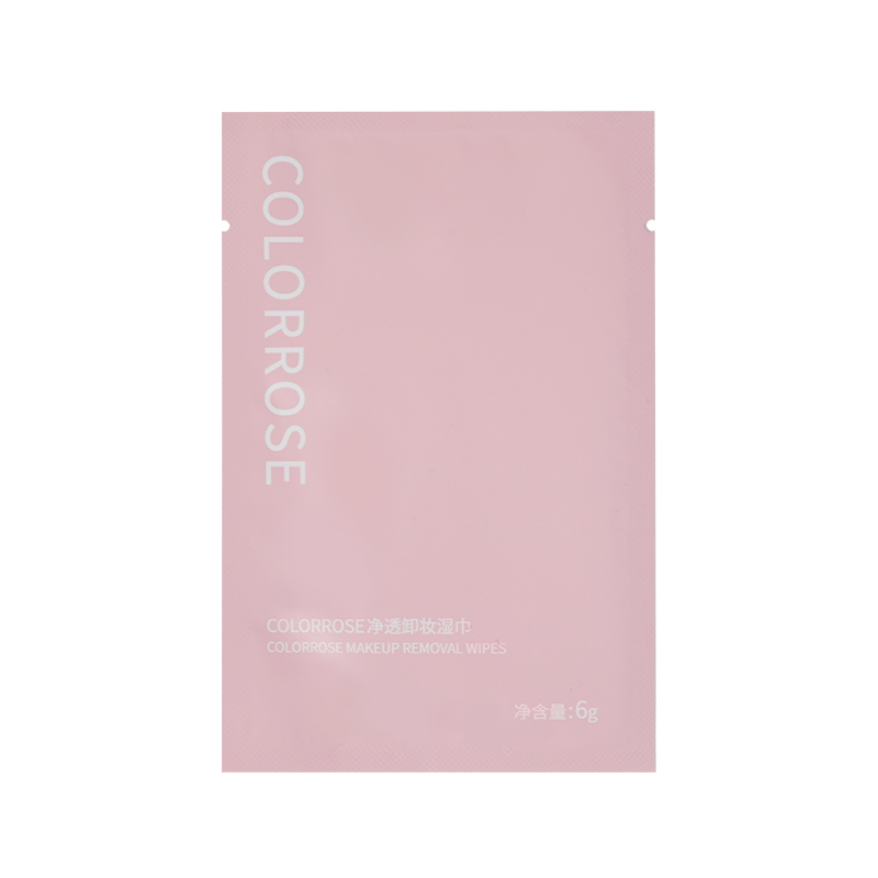 color roseCOLORROSE净透卸妆湿巾和不刺激脸部旅行便携装