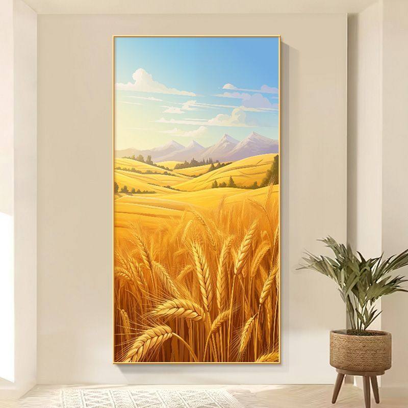 丰收麦田入户门玄关装饰画麦穗饭店田园风景客厅走廊过道墙壁挂画,家居饰品,现代装饰画,淘宝优惠券,粉丝福利购,淘宝优惠卷