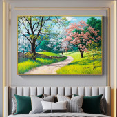 主卧室床头装 客厅招财民宿宾馆酒店墙壁挂画 饰画现代简约房间横版