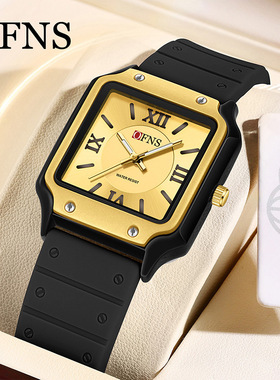 OFNS热卖复古手表青少年简约夜光学生腕表罗马刻度防水石英表男女