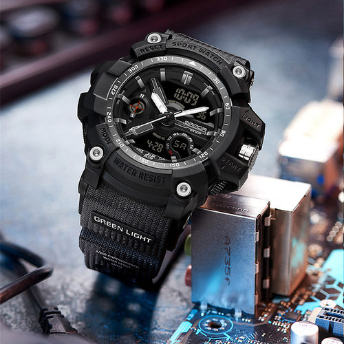 三达时尚潮流男士防水夜光手表