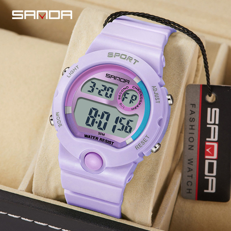 三达户外运动电子表学生腕表时尚休闲百搭男女款儿童手表简约数字