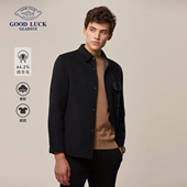 翻领男装 德鲨秋冬短款 羊毛大衣男中青年时尚 毛呢子外套