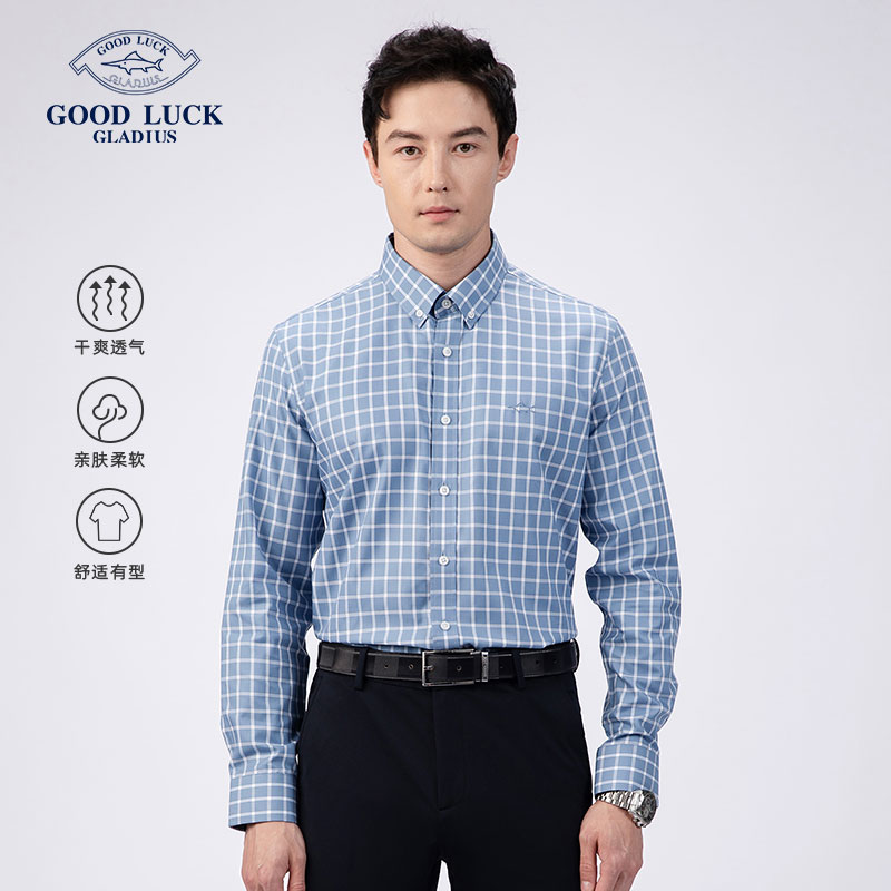 GOODLUCKGLADIUS/德鲨格子衬衫