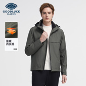 德鲨鲨鱼休闲短款 连帽棉衣男青年2025冬新款 保暖棉服外套