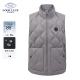新款 羽绒马甲2025冬季 德鲨男装 休闲立领背心男 白鸭绒