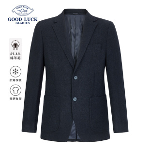 时尚 男青年2024秋冬新款 德鲨休闲西装 单西服 羊毛混纺