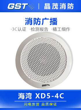 海湾喇叭明装GST-XDM-HQ暗装XD5-4C壁挂广播BG5-2A消防音箱HY6251