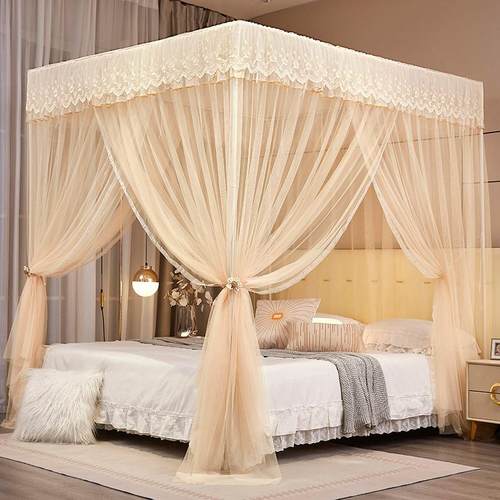 新款定制A类蚊帐加密宫廷床幔1.2