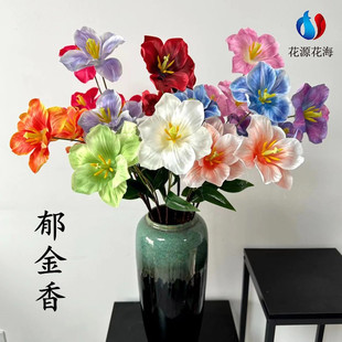 新款婚庆郁金香仿真花开口3D打印家居餐桌婚庆摄影背景装饰假花