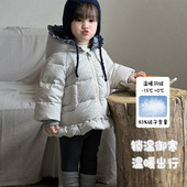 加厚 婴幼儿羽绒服90白鸭绒冬季 女宝宝连帽外套保暖衣服冬装 a类