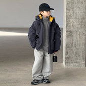 男童中大童棉衣2025新款 秋冬季 保暖加厚冲锋衣儿童棉袄夹棉防风水