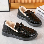 女老北京棉靴厚底休闲鞋 加绒棉鞋 防滑脚蹬保暖妈妈靴子女 新款 冬季