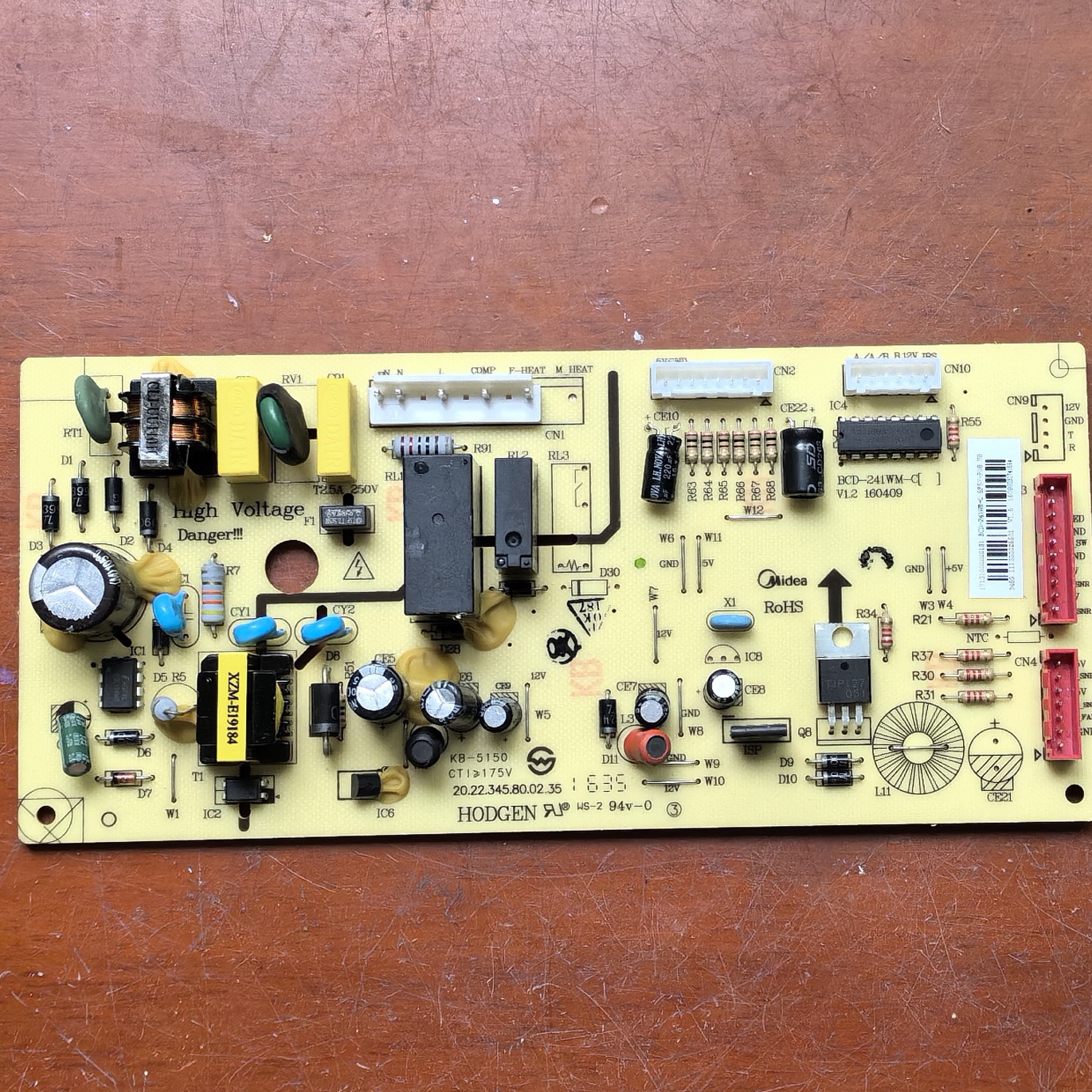 原装美的冰箱电脑板电路板主控板电源板BCD-241WM,17131000000181