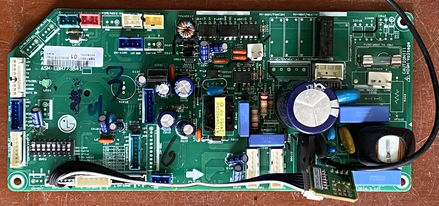 适用于EBR74907701;EAX39281005;LG中央空调多联机风管机主板