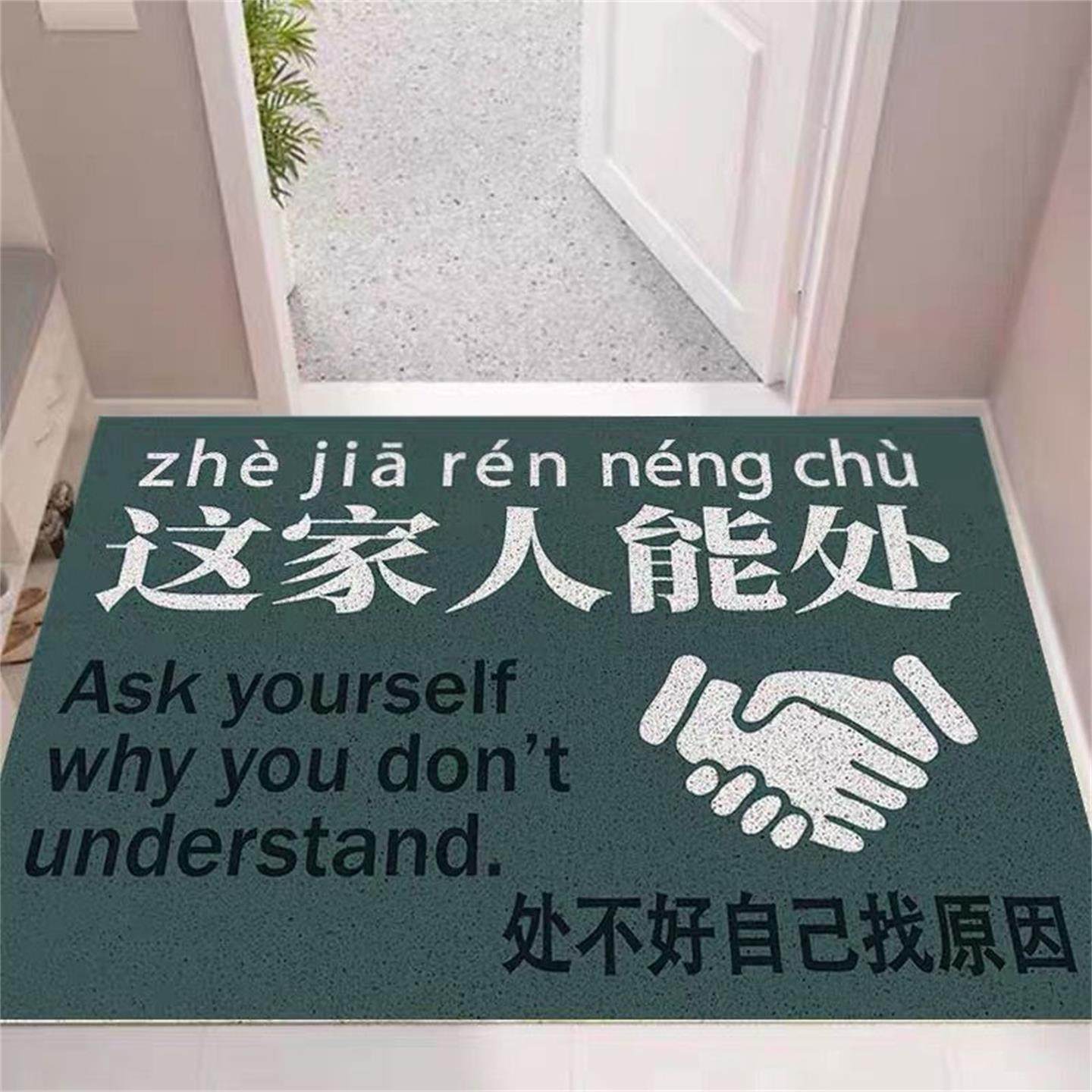 丝圈地毯搞笑文字入户门地垫蹭土可裁剪玄关吸灰防滑进门口脚垫,居家布艺,入户地垫,淘宝优惠券,粉丝福利购,淘宝优惠卷