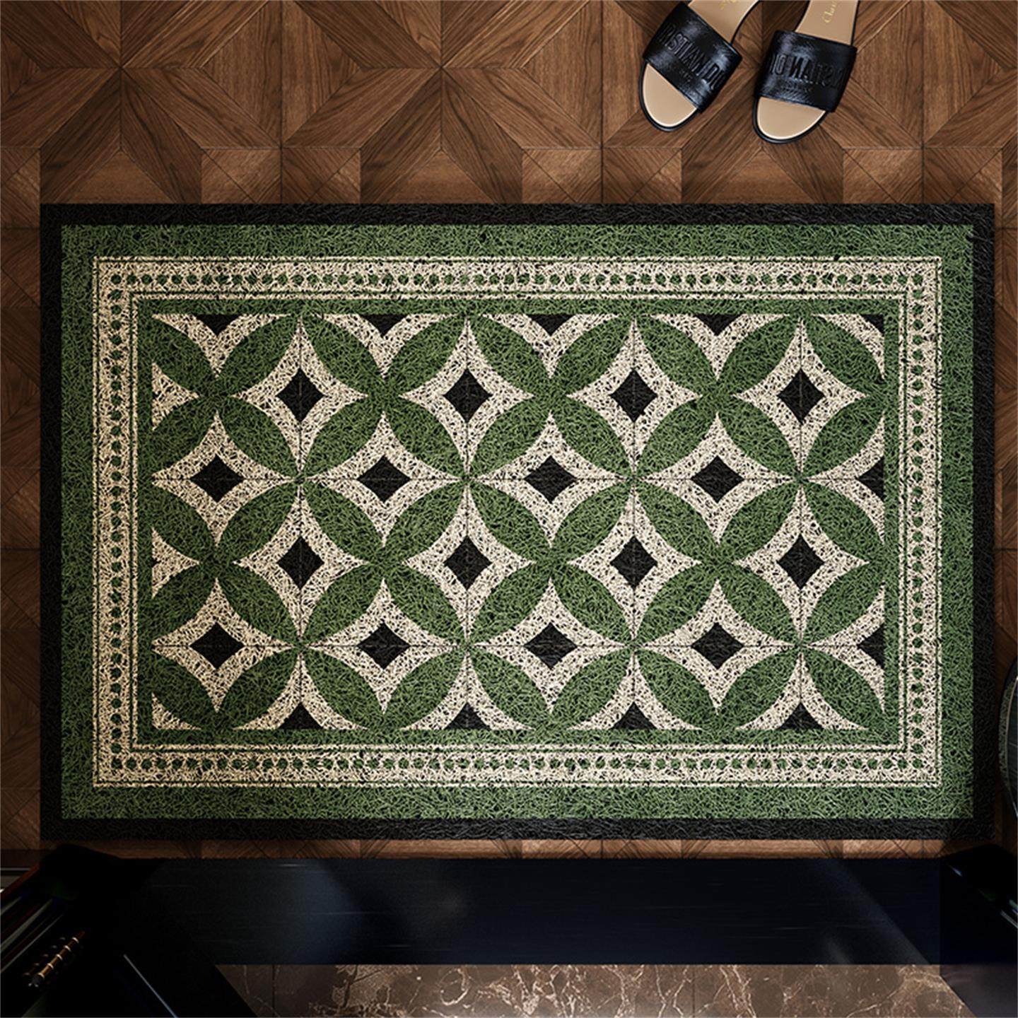 美式复古入户门地垫高级感家用耐脏耐磨蹭土可裁剪加厚丝圈地毯,居家布艺,入户地垫,淘宝优惠券,粉丝福利购,淘宝优惠卷