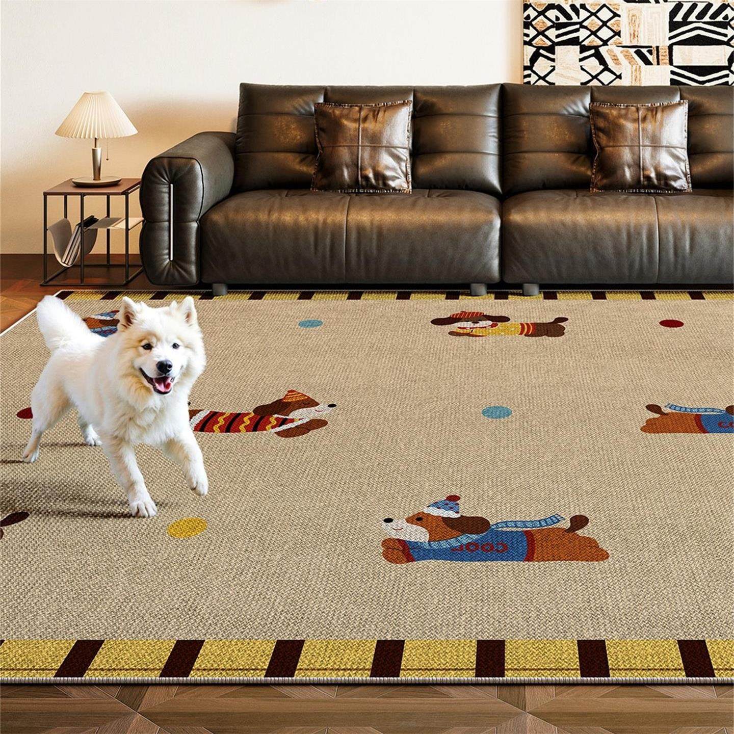 客厅地毯日式简约沙发茶几防水加厚隔音耐磨垫子家用可定制地垫,居家布艺,地毯,淘宝优惠券,粉丝福利购,淘宝优惠卷