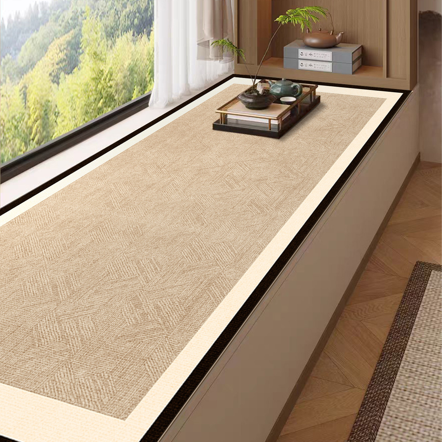 法式飘窗垫2025新款四季通用复古阳台窗台可定制卧室主卧床边毯子,居家布艺,飘窗垫,淘宝优惠券,粉丝福利购,淘宝优惠卷