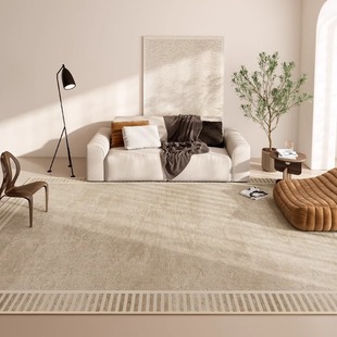 2025新款客厅卧室地毯可擦免洗沙发茶几毯日式极简风防滑耐磨地垫