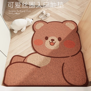 卡通入户门地垫丝圈进门门口门垫玄关可裁剪脚垫门外刮土蹭泥地毯