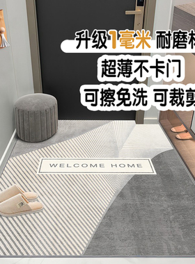 超薄地垫不卡门1mm入户门地垫PVC门垫可裁剪防滑防水进门玄关脚垫