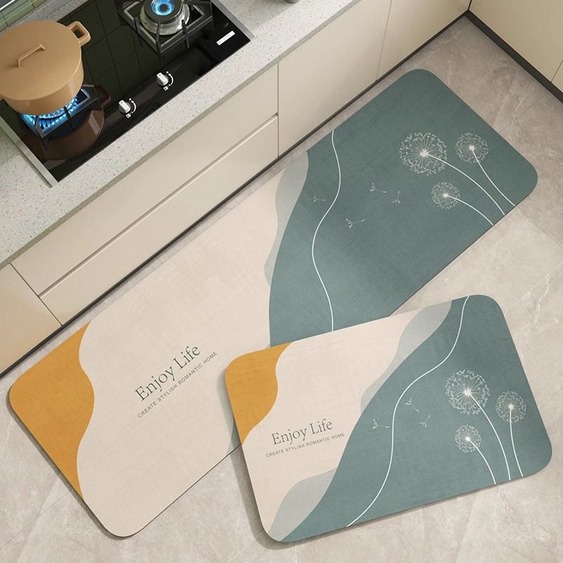 2025新款厨房地垫防滑防油吸水速干垫子轻奢高级感家用门口地毯,居家布艺,厨房地垫,淘宝优惠券,粉丝福利购,淘宝优惠卷