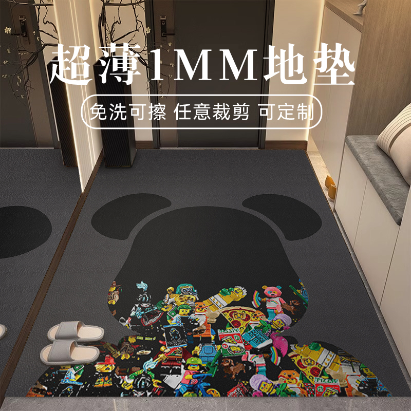 超薄1mm不卡门门垫可擦洗地毯