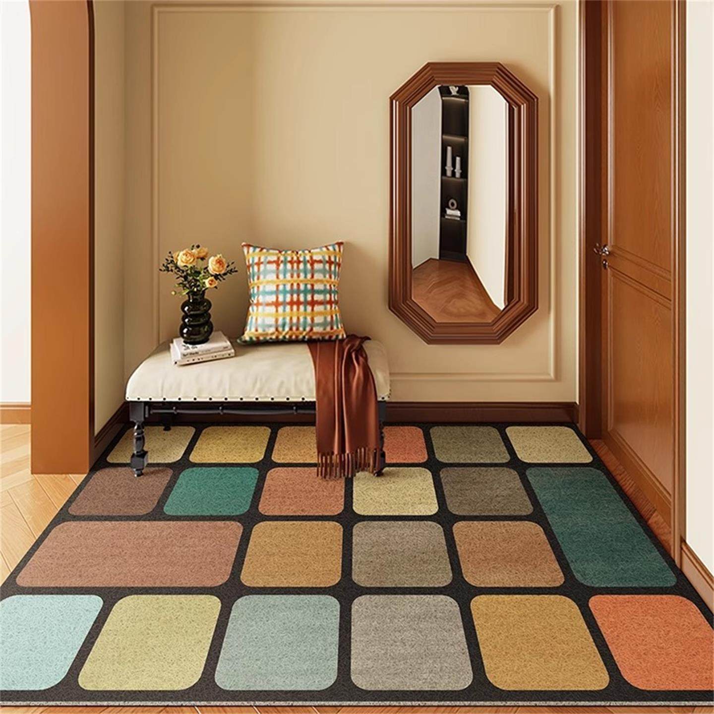 美式入户门地垫进门门口丝圈脚垫2025新款玄关防滑耐磨可裁剪地毯,居家布艺,入户地垫,淘宝优惠券,粉丝福利购,淘宝优惠卷