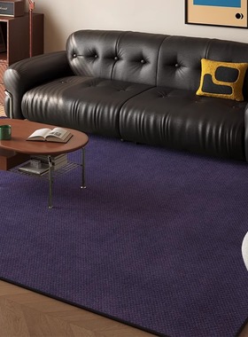 轻奢高级感客厅地毯中古风沙发茶几垫复古紫色卧室床边毯2025新款