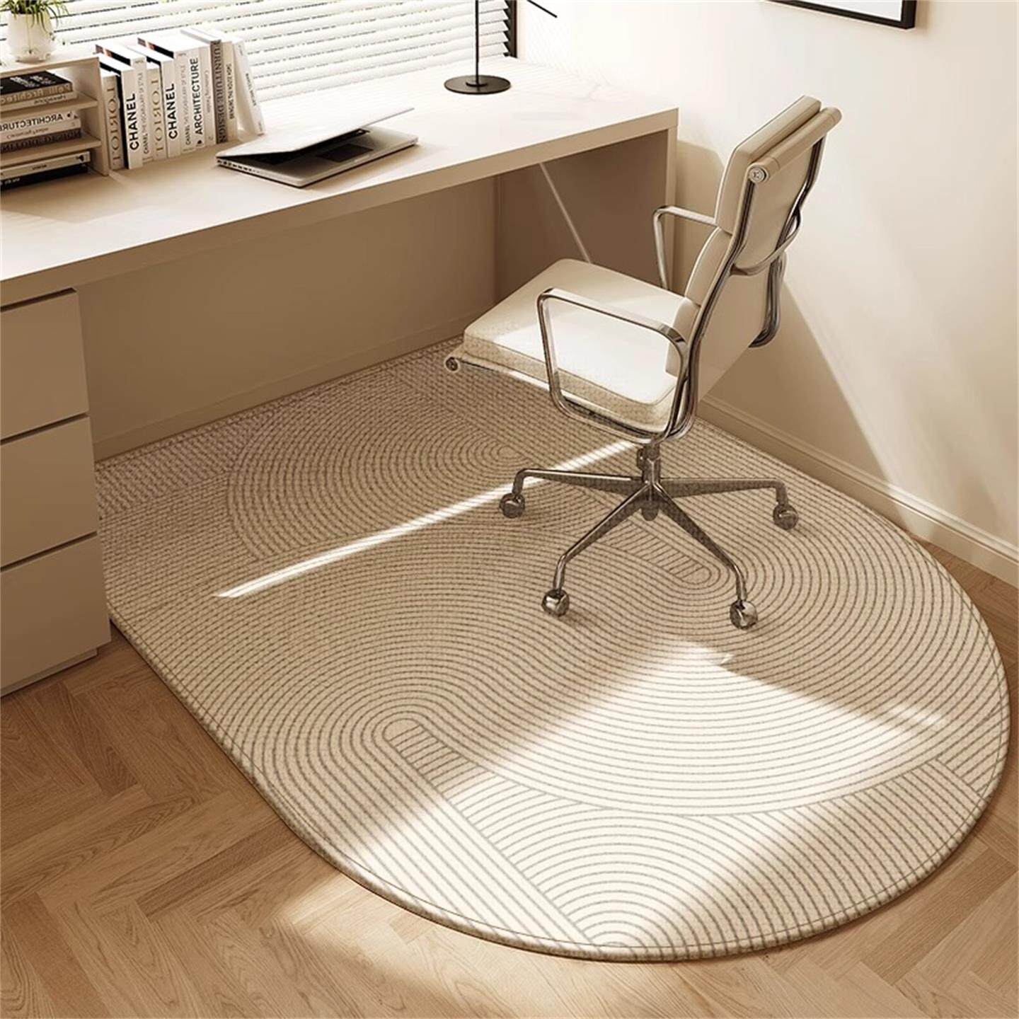 轻奢高级感书房地垫电脑转椅地毯