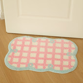 浴室仿羊绒吸水地垫奶油风卫生间淋浴间门口柔软速干防滑脚垫天津