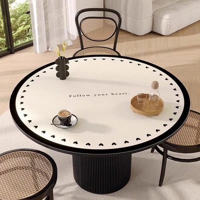 【小红书推荐】圆形皮革防油桌垫