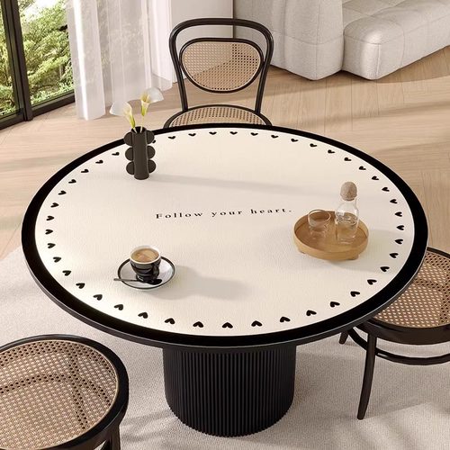 【小红书推荐】圆形皮革防油桌垫