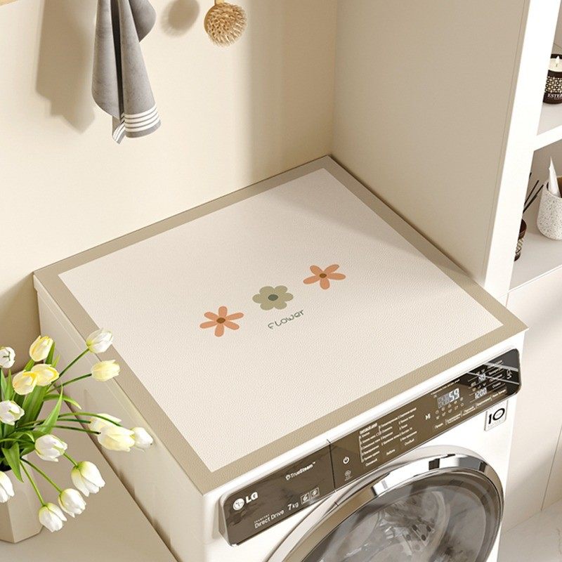 滚筒洗衣机盖垫子台面防晒罩冰箱防尘防水盖布床头柜硅藻泥保护垫