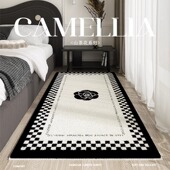 卧室床边毯法式 小香风客厅书房长条毛绒地垫床前加厚耐脏防滑垫子